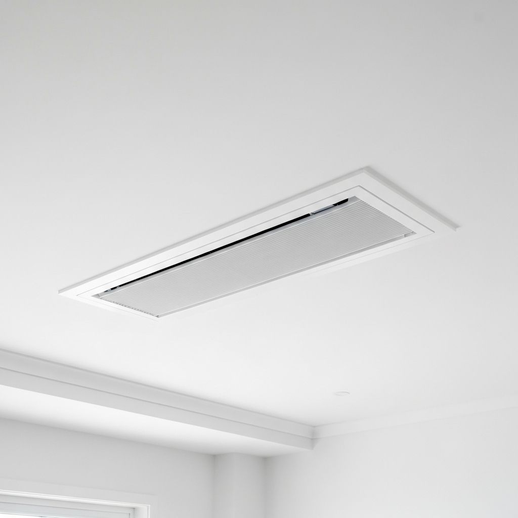Ducted air conditioning ceiling vent in a modern Australian home